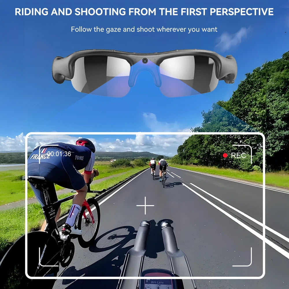 RideCam Vision Pro – Smart WiFi Sports Glasses with 1080P Camera