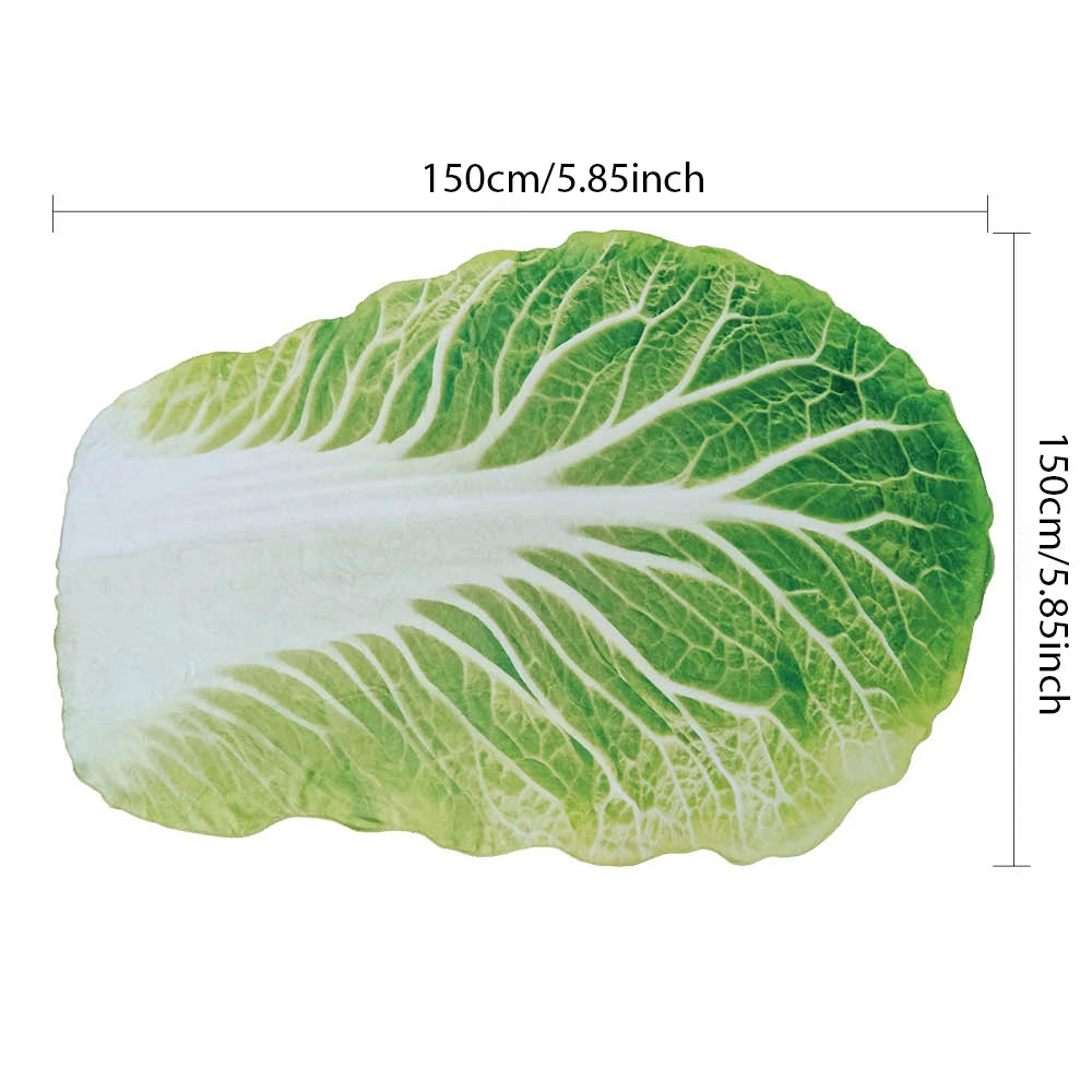 Leafy Layers Cabbage Blanket – Double-Sided Flannel