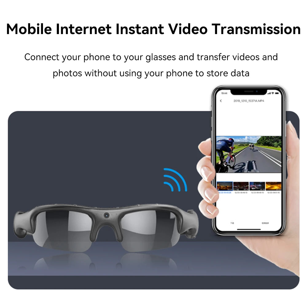 RideCam Vision Pro – Smart WiFi Sports Glasses with 1080P Camera
