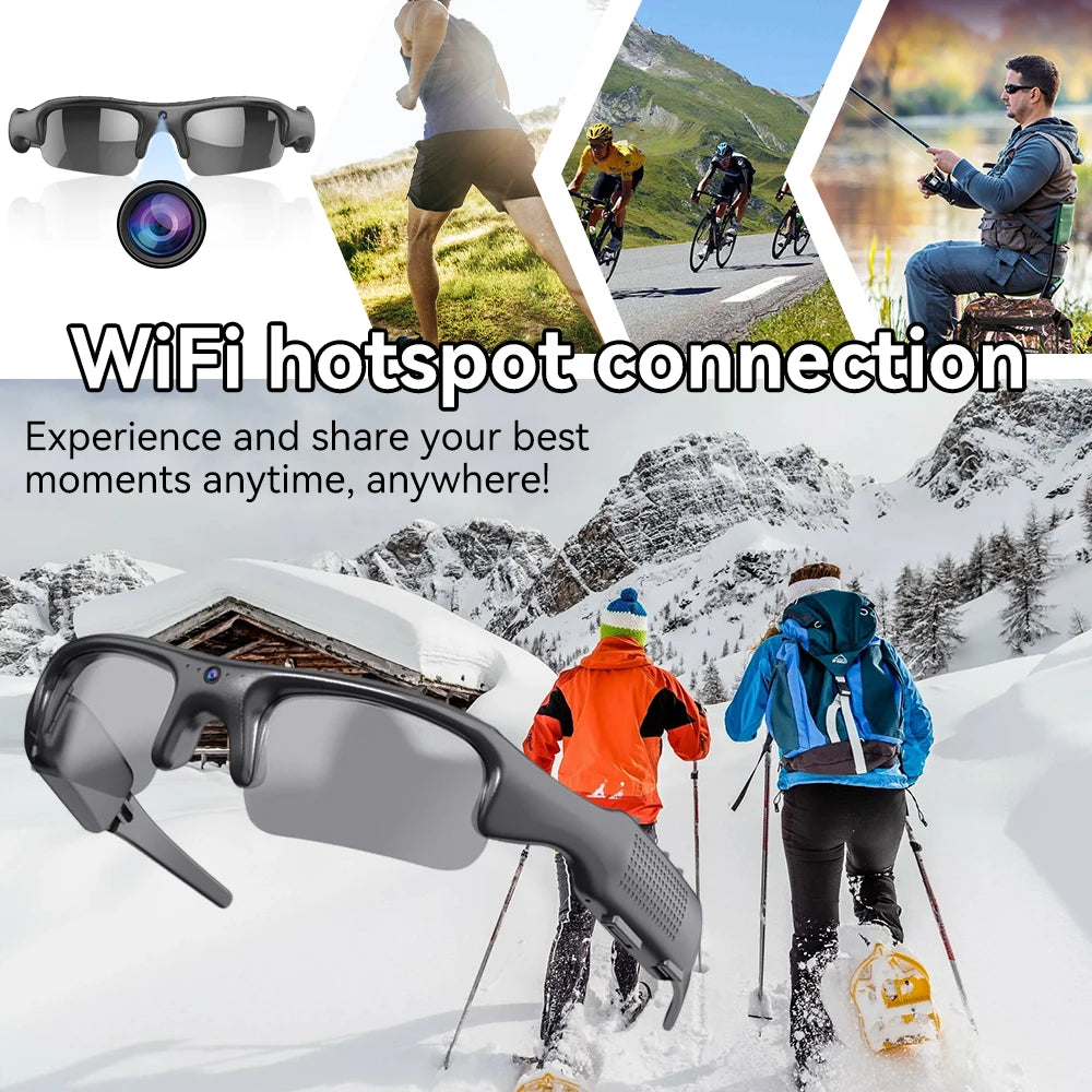 RideCam Vision Pro – Smart WiFi Sports Glasses with 1080P Camera