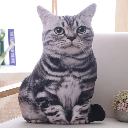SnugglePaws™ Plush Cat Cushion – Soft Toy & Sofa Decor for Kids