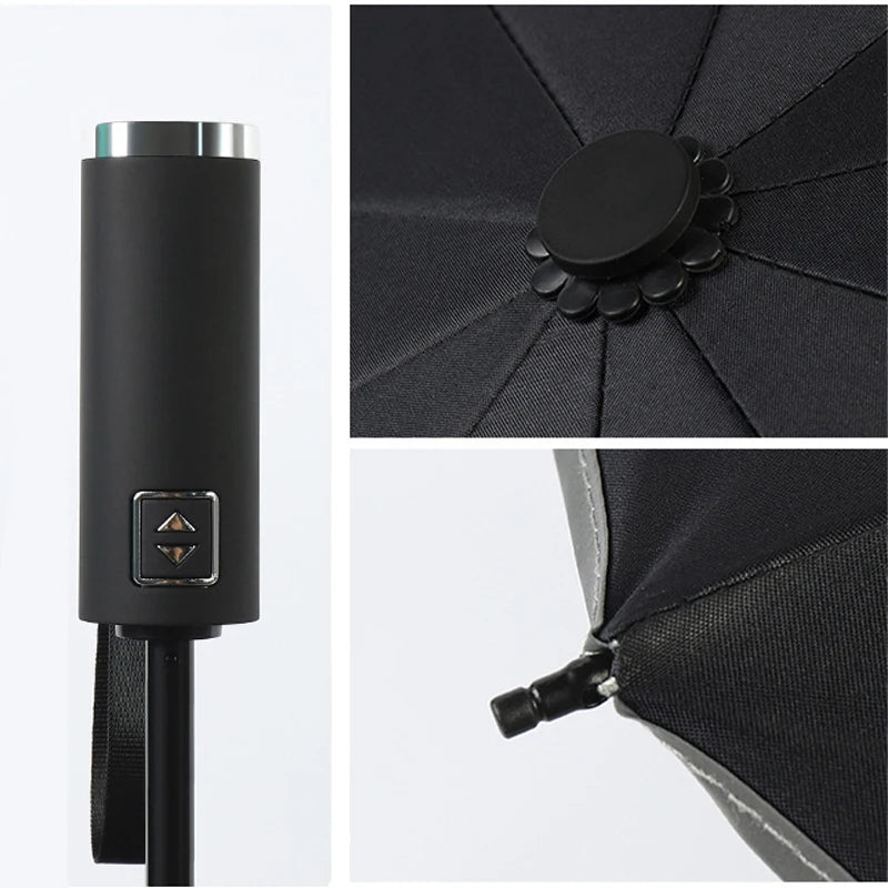 StormGuard β Auto-Fold Windproof Umbrella with 12-Rib Reverse Design