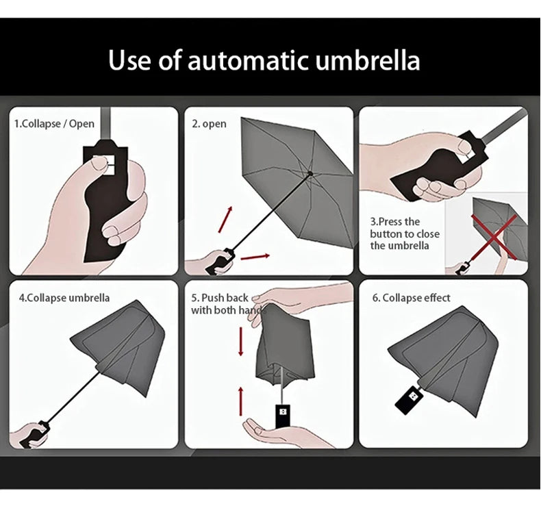 StormGuard β Auto-Fold Windproof Umbrella with 12-Rib Reverse Design
