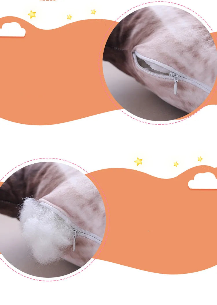 SnugglePaws™ Plush Cat Cushion – Soft Toy & Sofa Decor for Kids