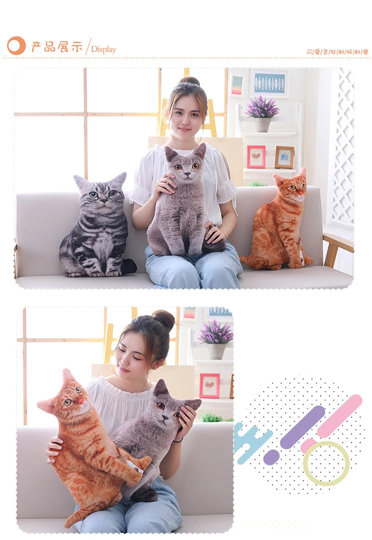 SnugglePaws™ Plush Cat Cushion – Soft Toy & Sofa Decor for Kids