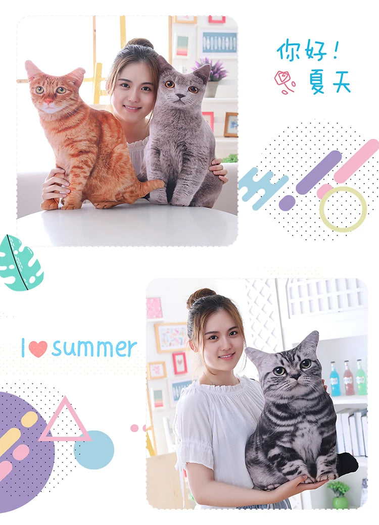 SnugglePaws™ Plush Cat Cushion – Soft Toy & Sofa Decor for Kids