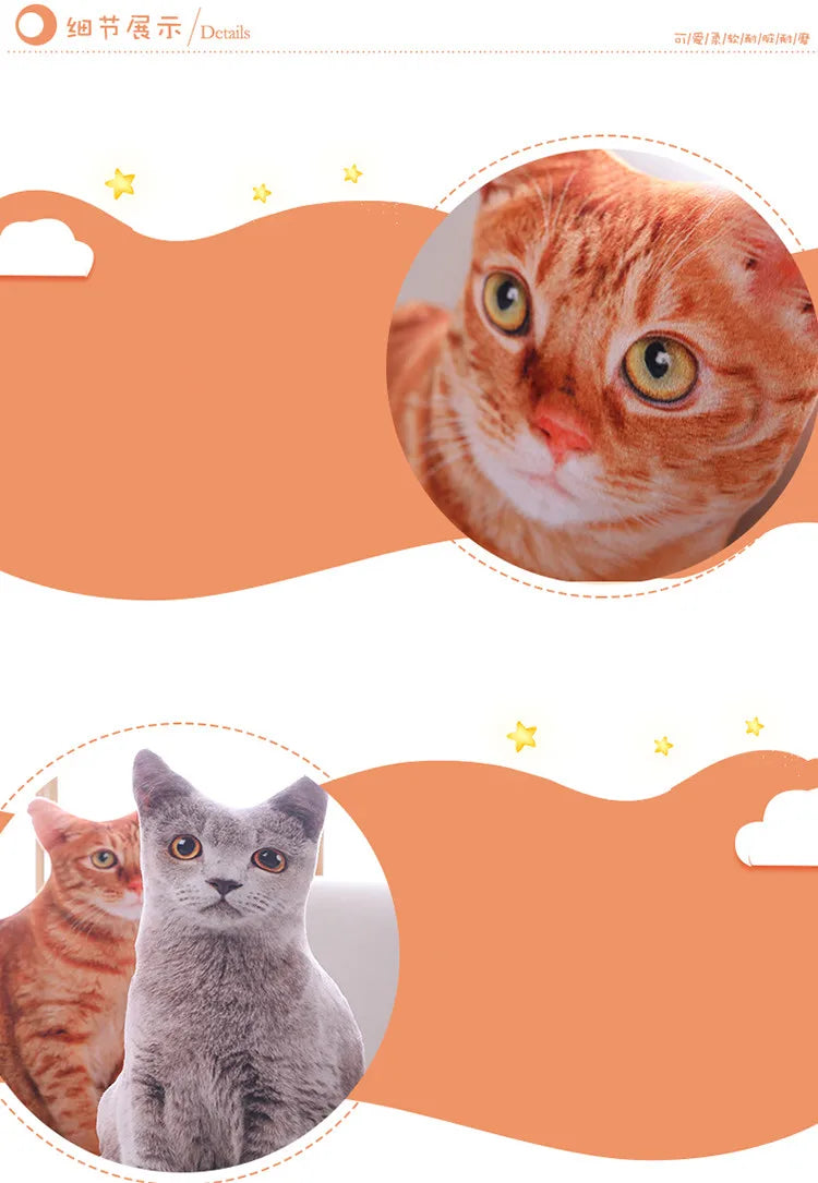 SnugglePaws™ Plush Cat Cushion – Soft Toy & Sofa Decor for Kids
