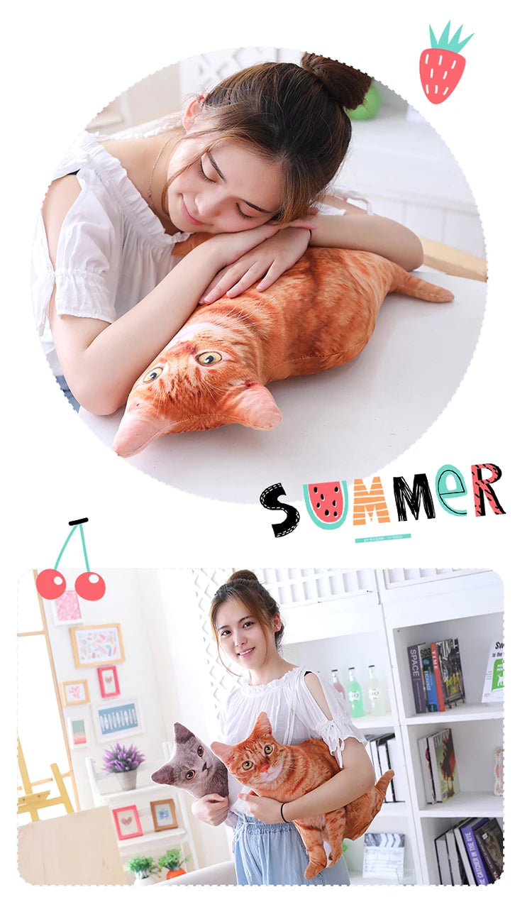 SnugglePaws™ Plush Cat Cushion – Soft Toy & Sofa Decor for Kids