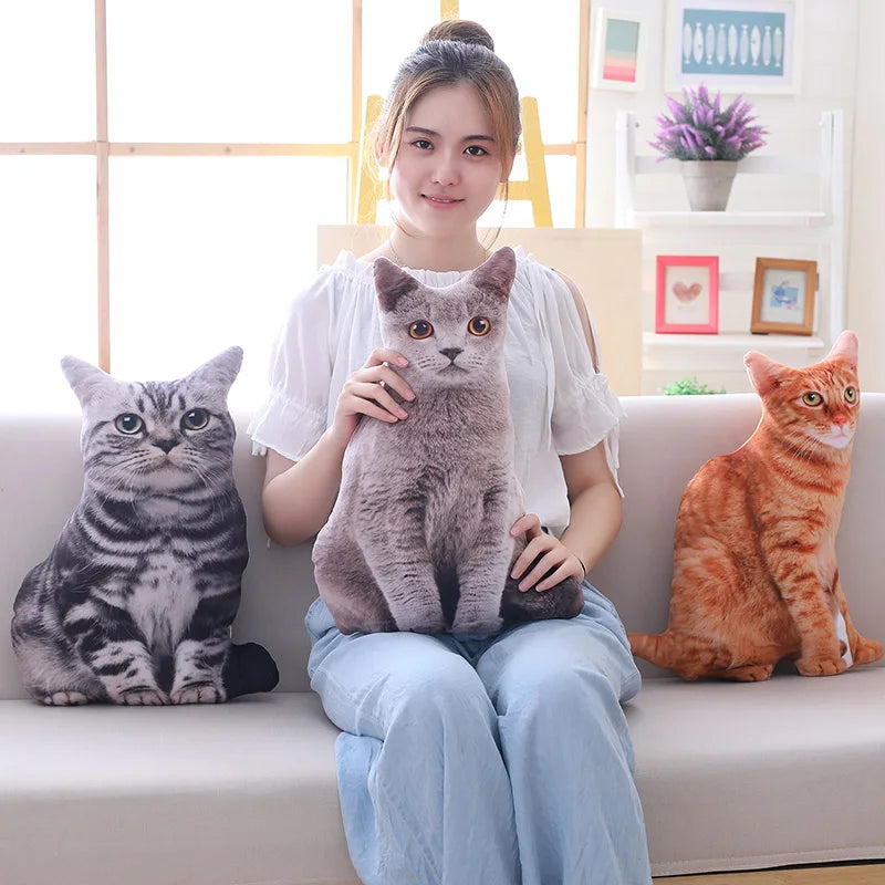 SnugglePaws™ Plush Cat Cushion – Soft Toy & Sofa Decor for Kids