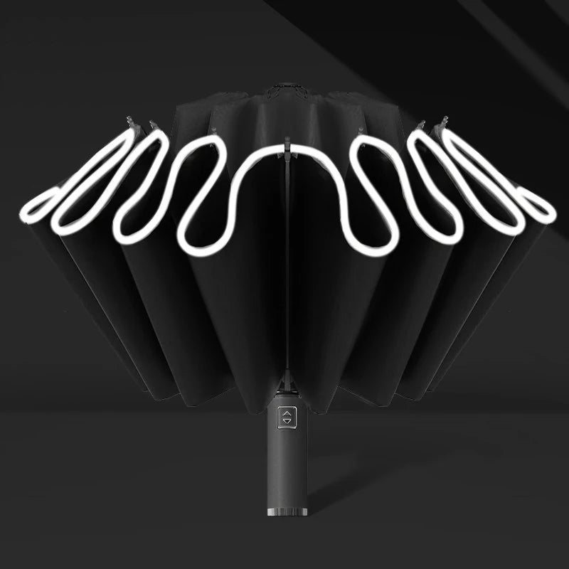 StormGuard β Auto-Fold Windproof Umbrella with 12-Rib Reverse Design