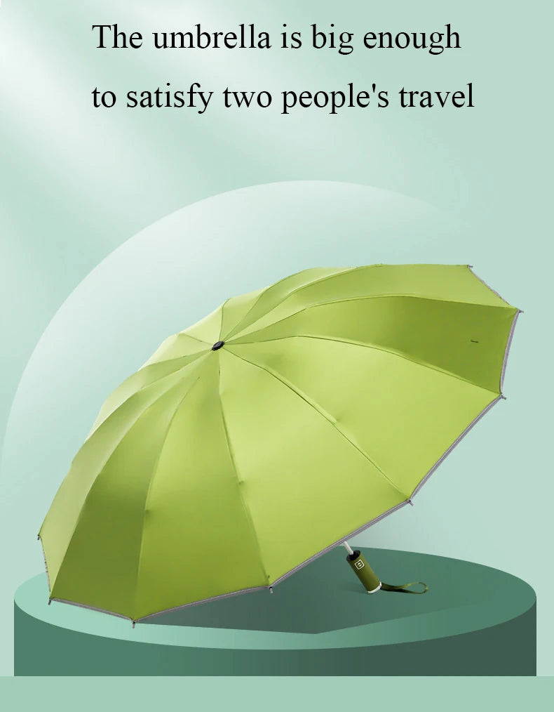 StormGuard β Auto-Fold Windproof Umbrella with 12-Rib Reverse Design