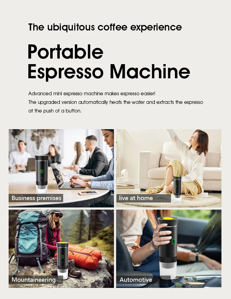 EspressoJet Wireless – Travel Coffee Machine for Capsules & Ground Coffee