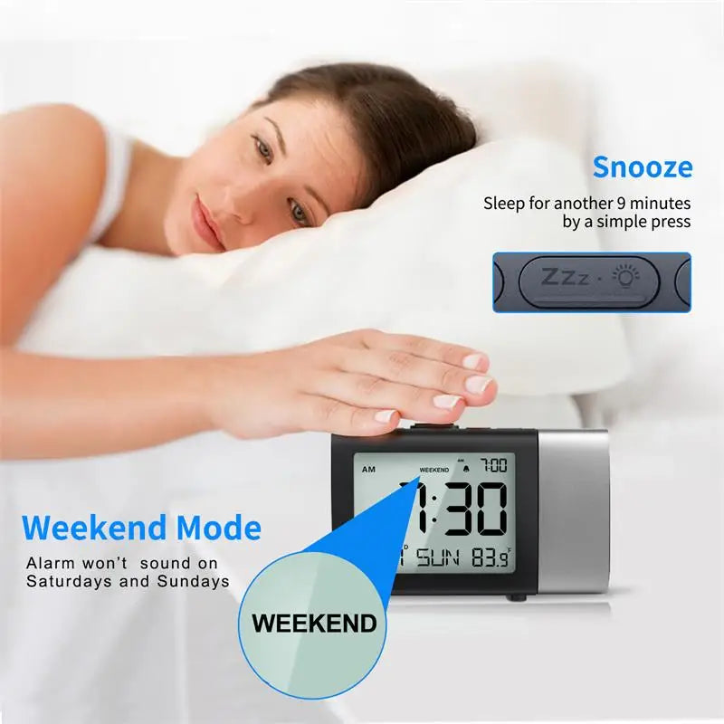 ProTime Glow – LED Projection Alarm Clock for Modern Bedrooms