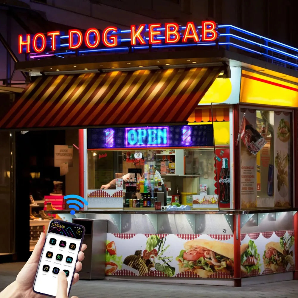 ScrollBright™ LED Car Sign – Customisable App-Control Display Panel