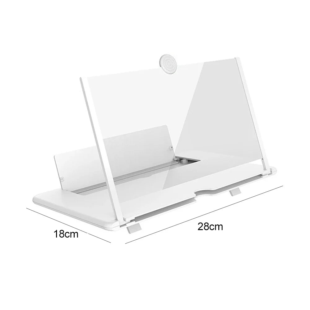 VisionBoost 3D Phone Screen Magnifier – 8/14 Inch Mobile Video Amplifier Stand