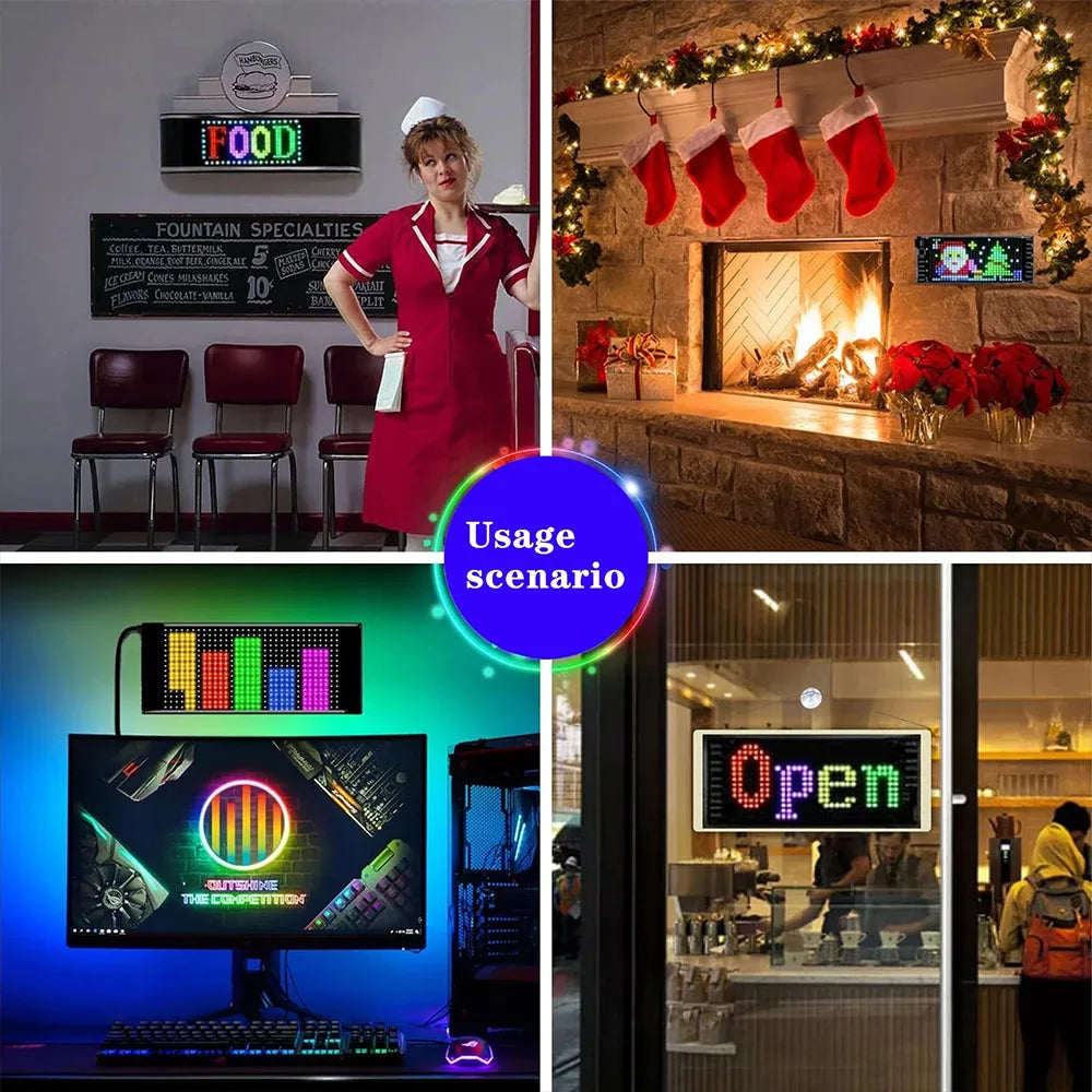 ScrollBright™ LED Car Sign – Customisable App-Control Display Panel