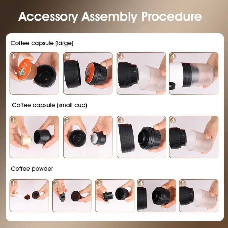 EspressoJet Wireless – Travel Coffee Machine for Capsules & Ground Coffee