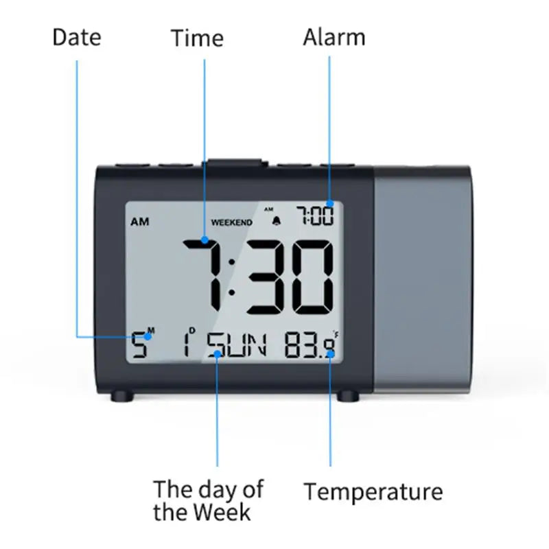 ProTime Glow – LED Projection Alarm Clock for Modern Bedrooms