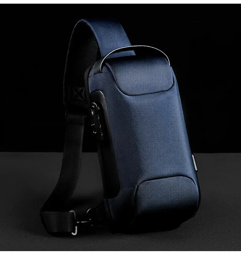 CityShield Luxury Crossbody – Multifunction Chest Bag with USB Port