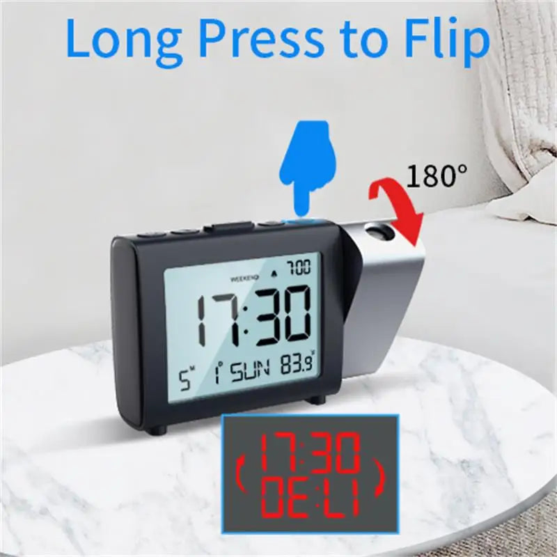 ProTime Glow – LED Projection Alarm Clock for Modern Bedrooms