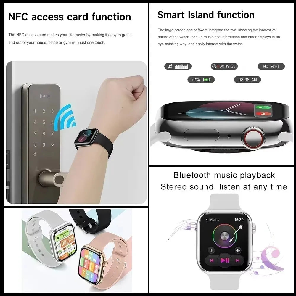 2025 Series 10 AquaLink GPS Smartwatch – NFC, Waterproof, for iPhone & Android