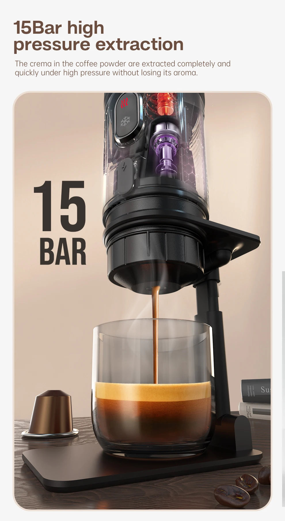 BrewGo Elite – Portable Espresso Maker for Car & Home