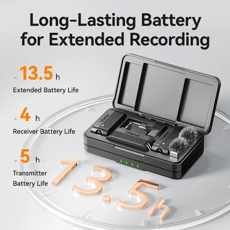 ClearTone Pro Wireless Lavalier Mic – 20M Range for Phone & Camera Recording