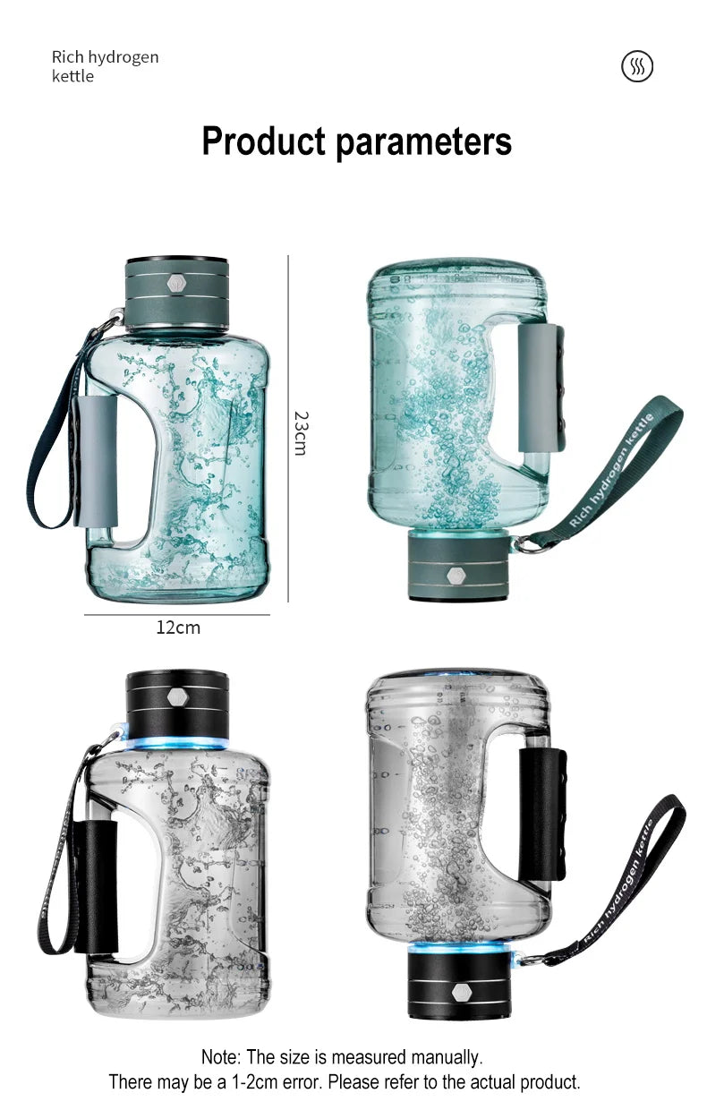 HydroPure 1500 – Portable Hydrogen Water Bottle with Ioniser & Filter