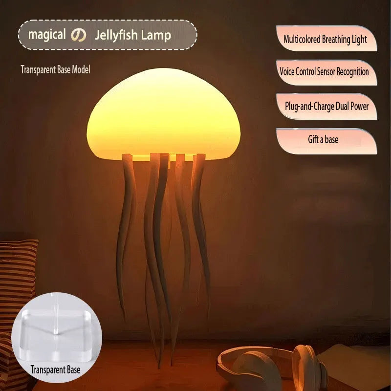 Jellyfish Lamp – RGB Voice-Control Night Light for Bedside Magic