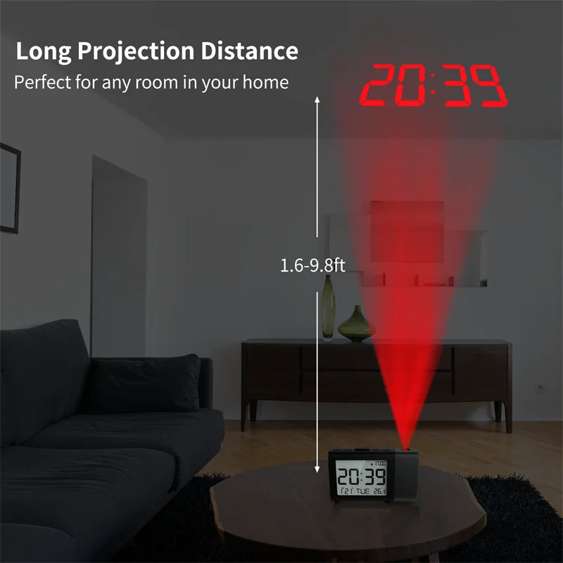 ProTime Glow – LED Projection Alarm Clock for Modern Bedrooms