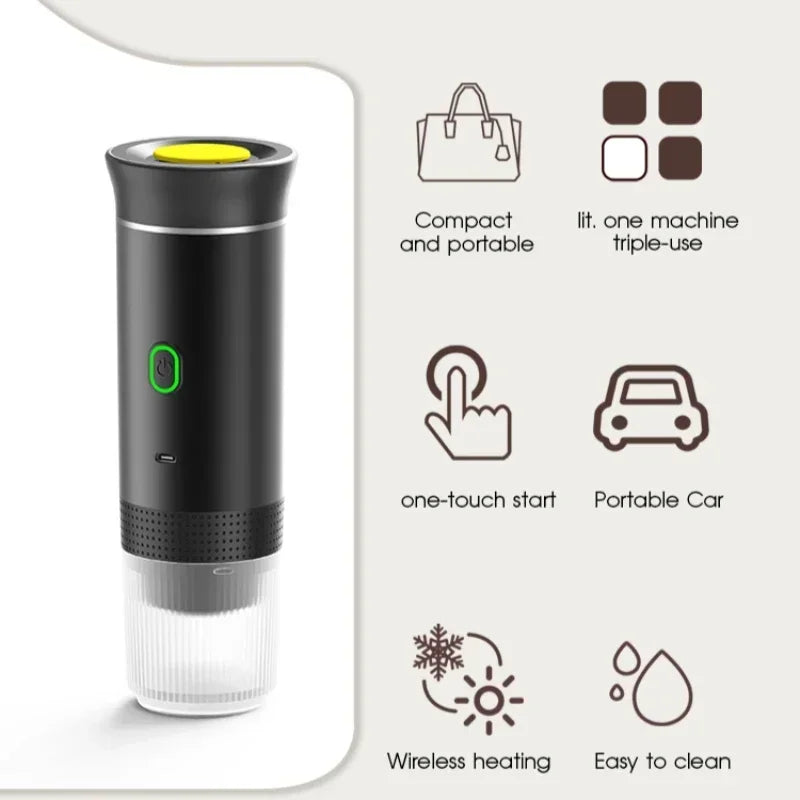 EspressoJet Wireless – Travel Coffee Machine for Capsules & Ground Coffee