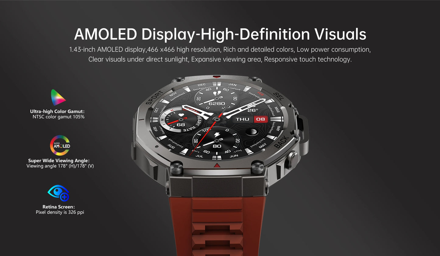 IronPeak Ultra GPS Watch – Military-Style, Dual-Band GNSS, 5 ATM