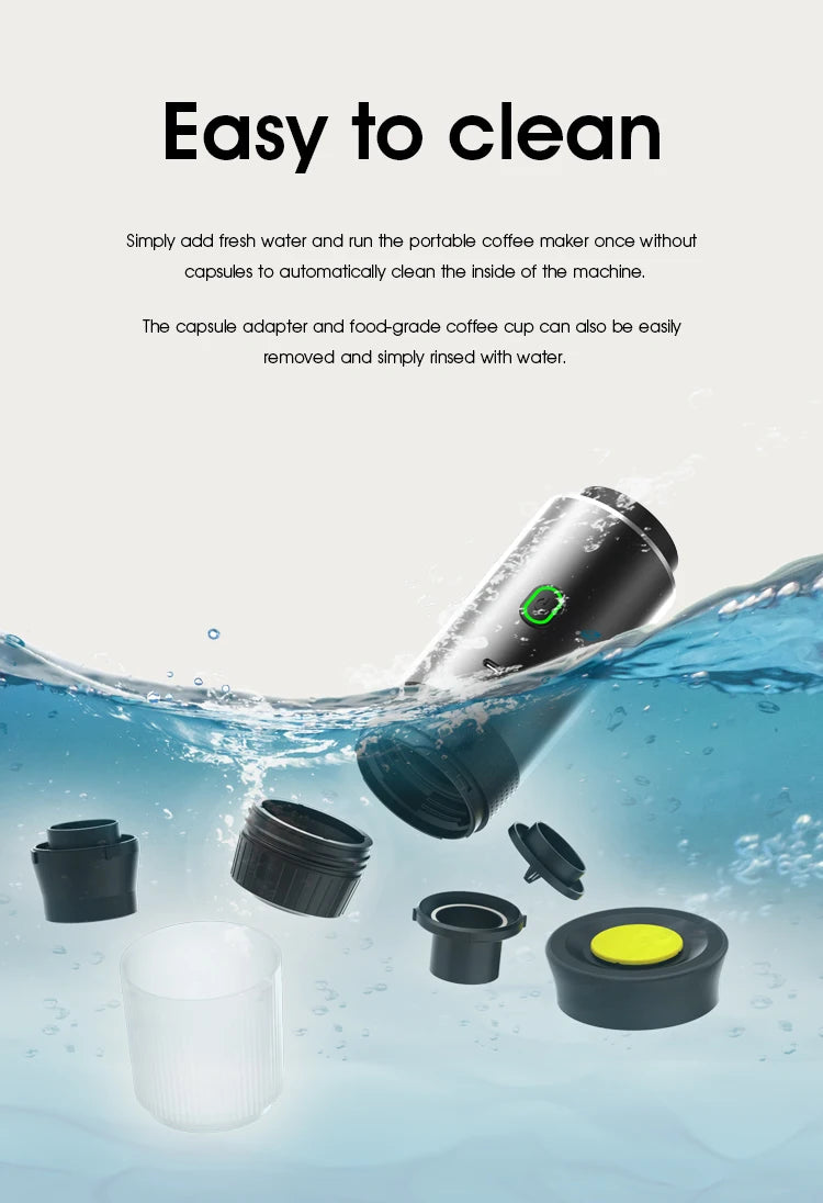 EspressoJet Wireless – Travel Coffee Machine for Capsules & Ground Coffee