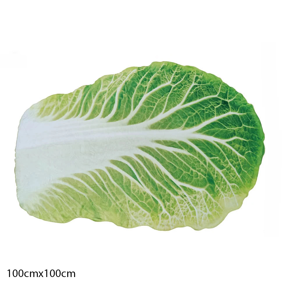 Leafy Layers Cabbage Blanket – Double-Sided Flannel