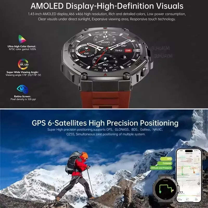 IronPeak Ultra GPS Watch – Military-Style, Dual-Band GNSS, 5 ATM