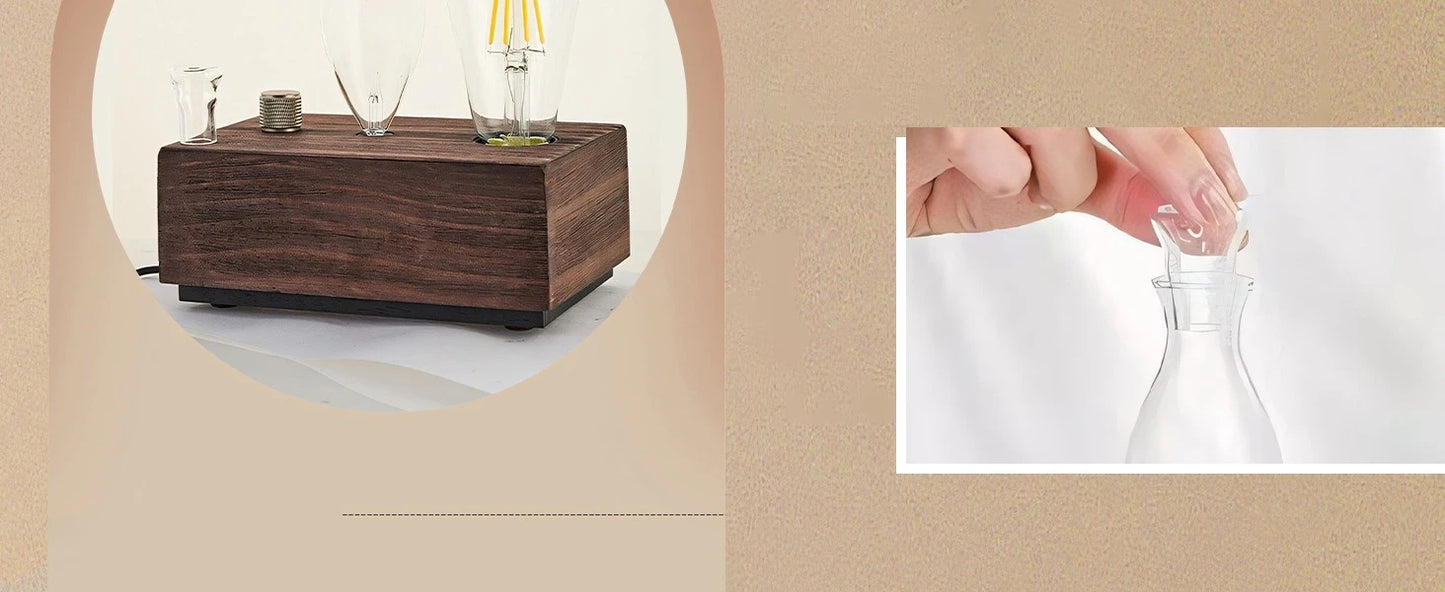 Vintage Glass Essential Oil Diffuser – Ultrasonic Cold Mist