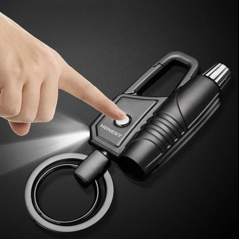 FlameMate Multi-Function Keychain Lighter – Windproof, Refillable & Durable