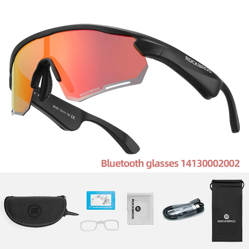 RideTune Pro – Bluetooth Cycling Sunglasses with Polarised UV400 Lenses