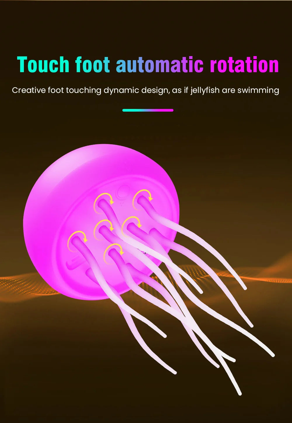Jellyfish Lamp – RGB Voice-Control Night Light for Bedside Magic
