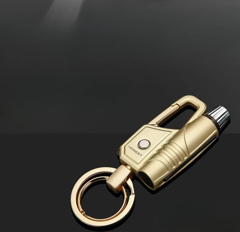 FlameMate Multi-Function Keychain Lighter – Windproof, Refillable & Durable