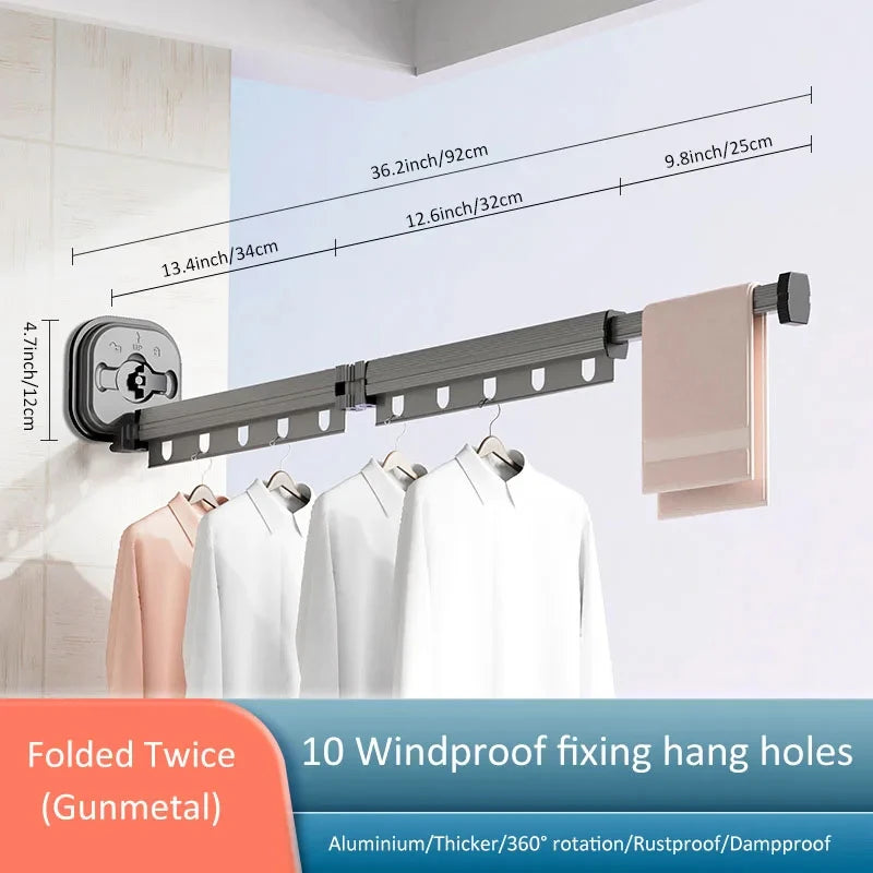 DryFold Wall-Mounted Laundry Rack