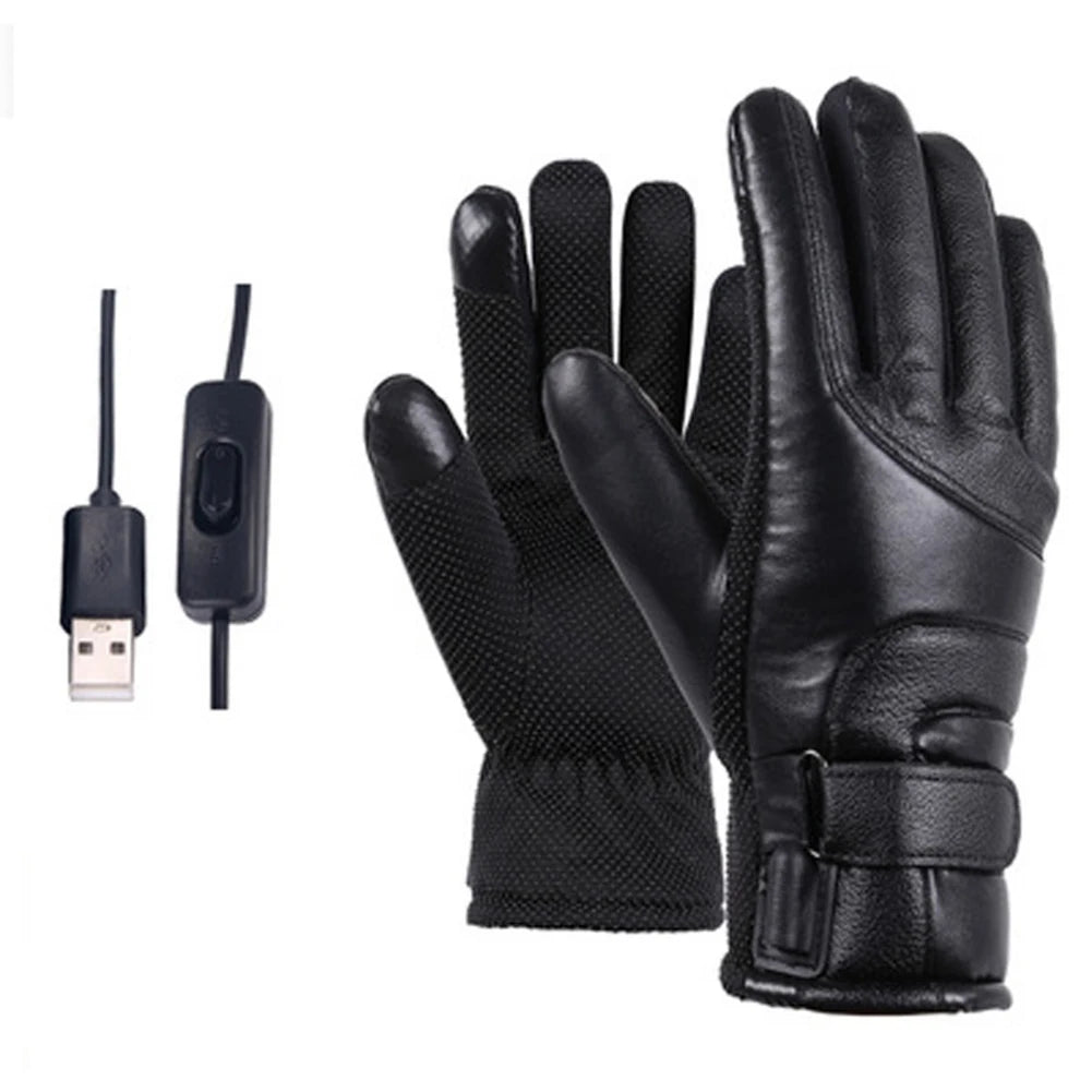 FrostGuard USB-Heated Cycling Gloves – Waterproof Touchscreen
