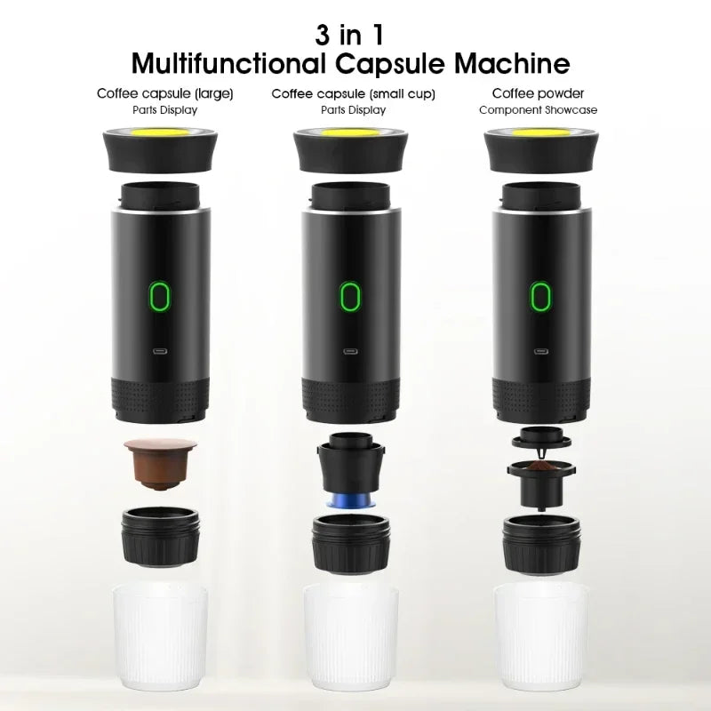 EspressoJet Wireless – Travel Coffee Machine for Capsules & Ground Coffee