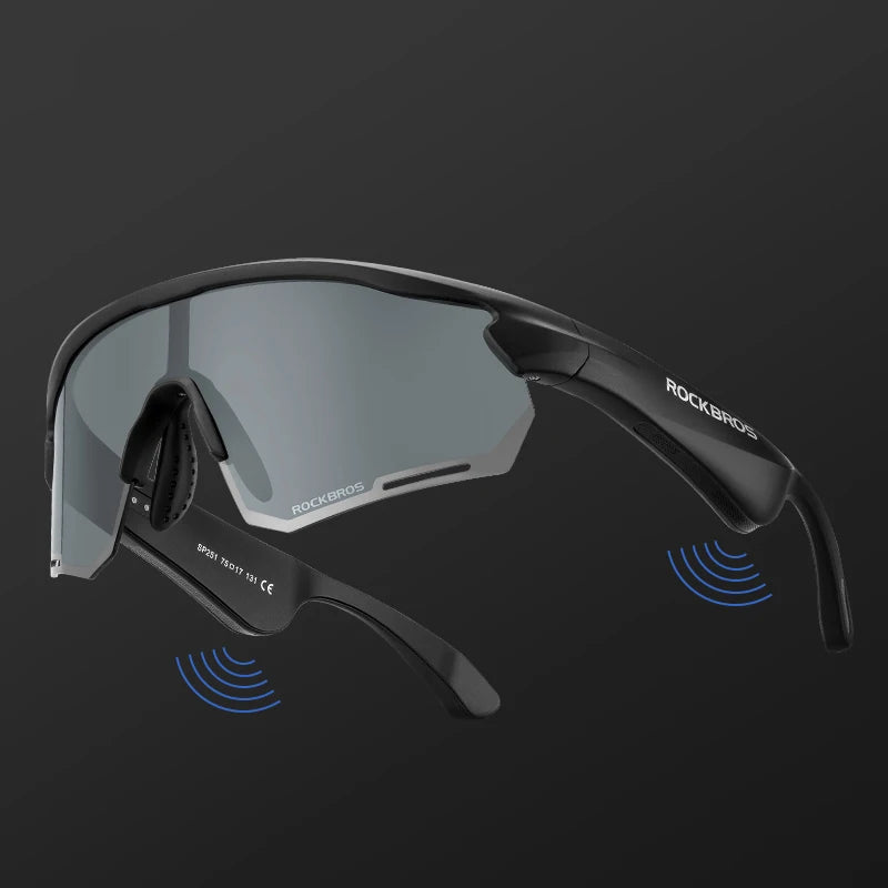 RideTune Pro – Bluetooth Cycling Sunglasses with Polarised UV400 Lenses