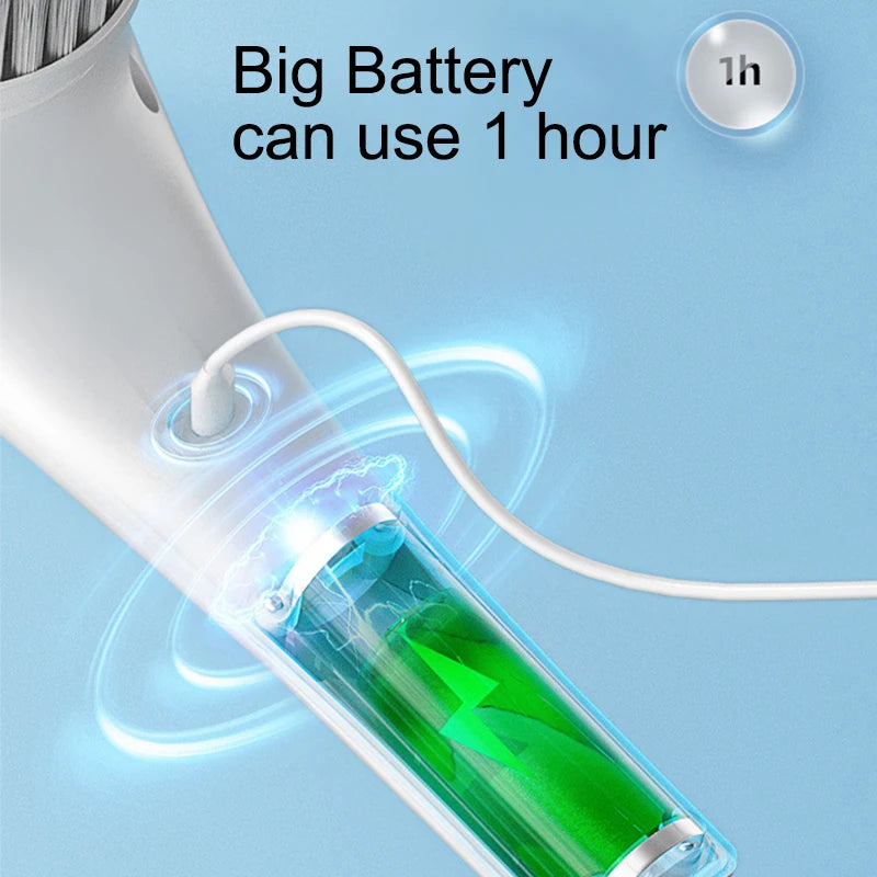 5-in-1 Electric Cleaning Brush – Cordless Spin Scrubber