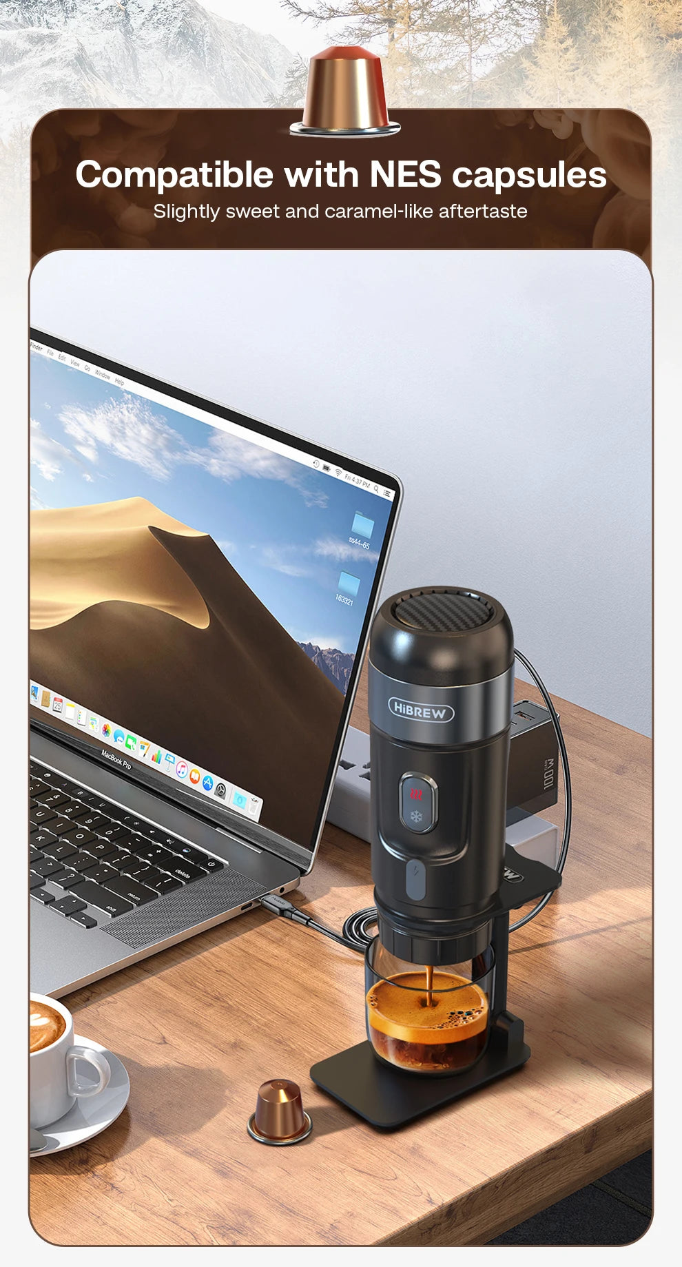 BrewGo Elite – Portable Espresso Maker for Car & Home