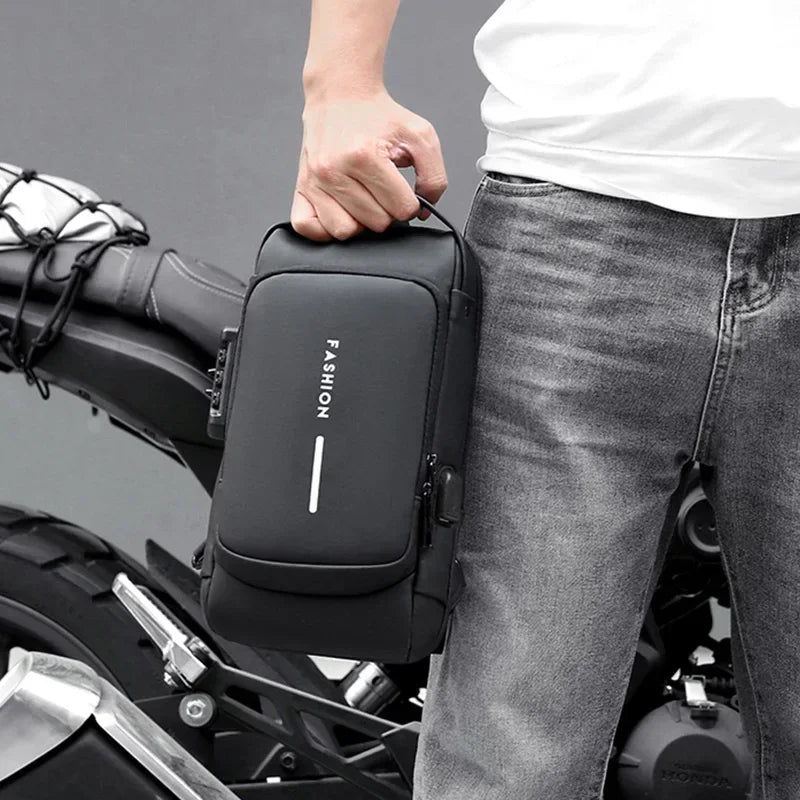 CityShield Luxury Crossbody – Multifunction Chest Bag with USB Port