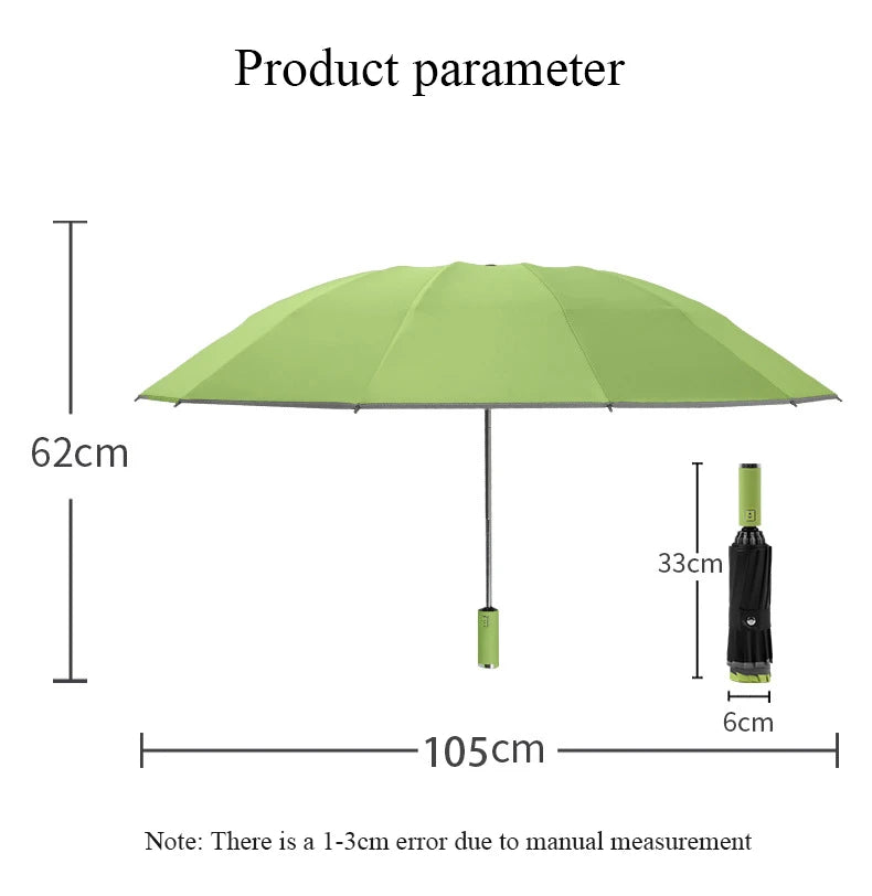 StormGuard β Auto-Fold Windproof Umbrella with 12-Rib Reverse Design