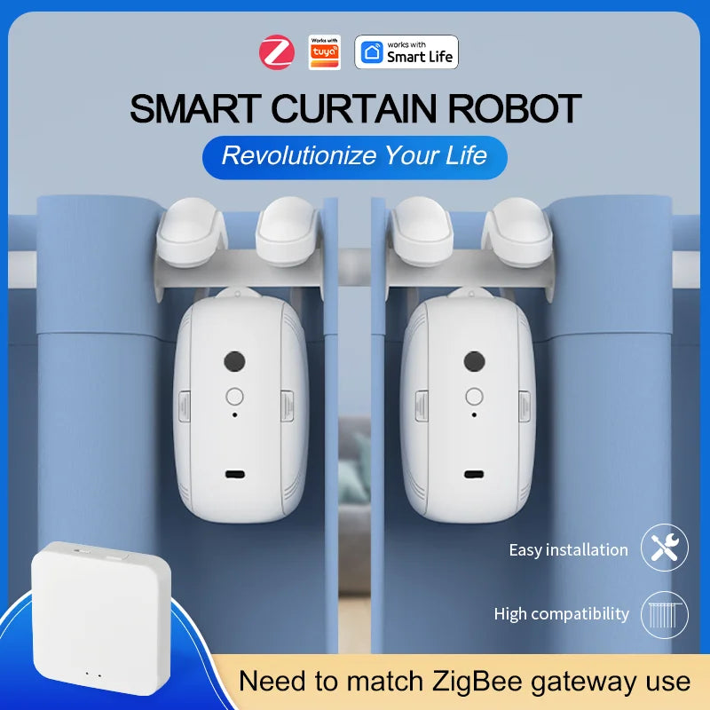 Roman Track Curtain Robot – Zigbee, Alexa/Google/Siri