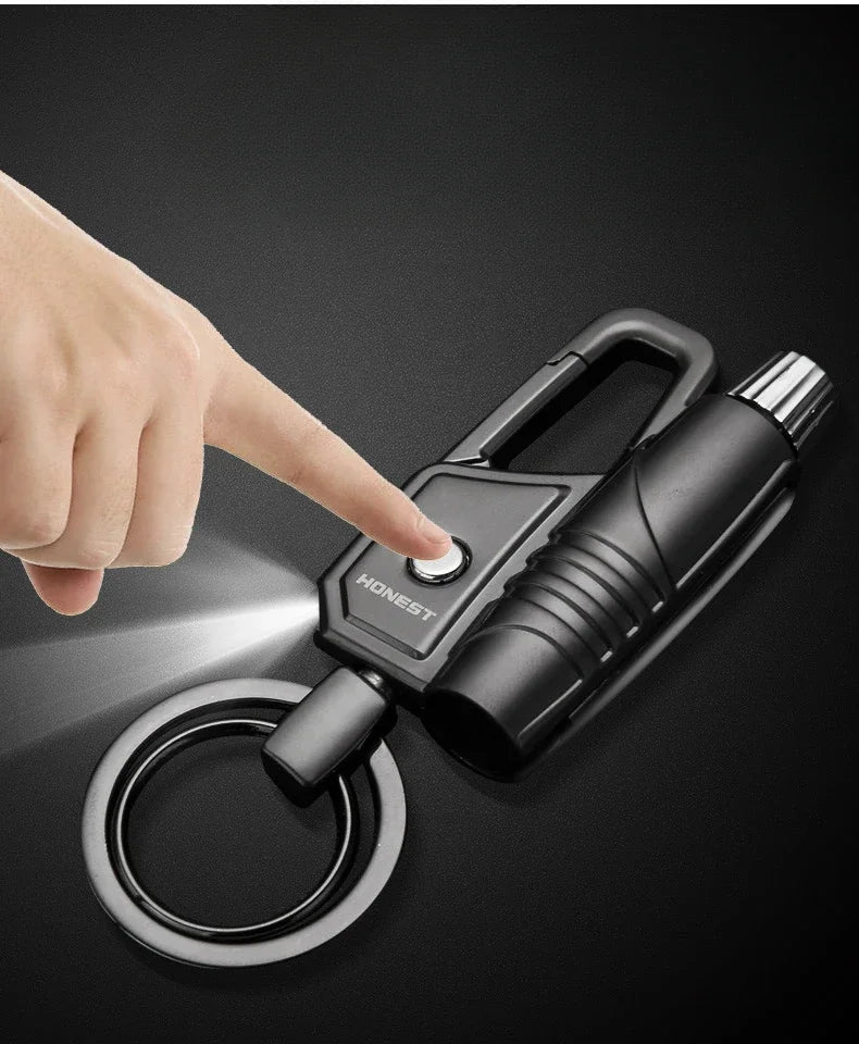 FlameMate Multi-Function Keychain Lighter – Windproof, Refillable & Durable